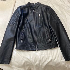 Levi’s Faux Black Leather Moto Jacket Medium
